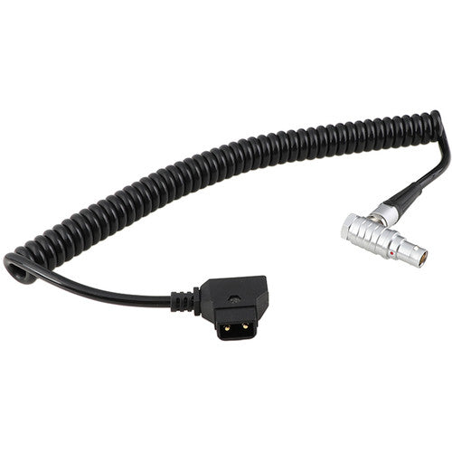 CAMVATE Coiled D-Tap to Right-Angle 4-Pin Power Cable for Canon C200/C300 Mark II