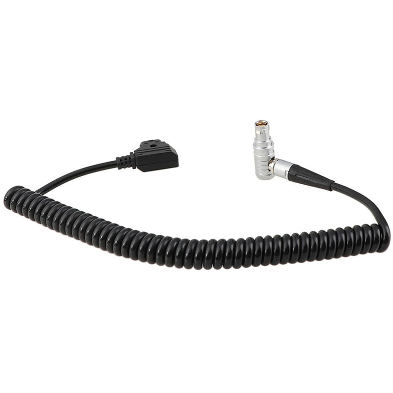 CAMVATE Coiled D-Tap to Right-Angle 4-Pin Power Cable for Canon C200/C300 Mark II