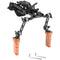 CAMVATE Pro Shoulder Support Rig with Manfrotto-Style Plate, Wood Handgrips & Lens Support