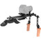 CAMVATE Pro Shoulder Support Rig with Manfrotto-Style Plate, Wood Handgrips & Lens Support