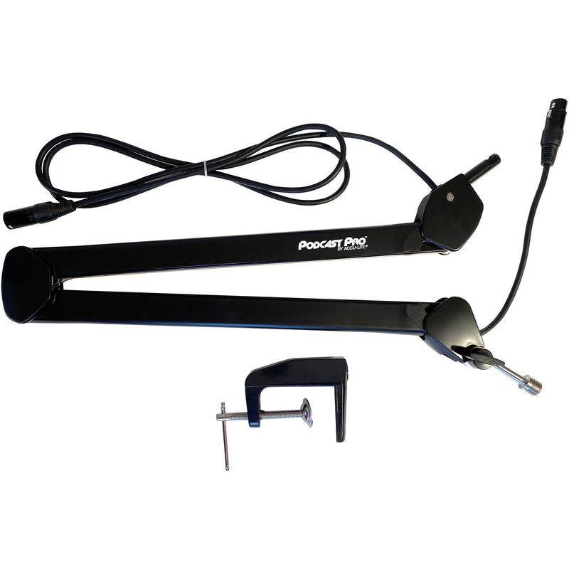 Sontronics PODCAST PRO Supercardioid Dynamic Mic Kit with Broadcast Arm and Cable (Red)
