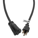 Watson AC Power Extension Cord (16 AWG, Black, 1')