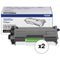 Brother TN850 High Yield Black Toner Cartridge Kit (2-Pack)