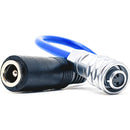 Kondor Blue 2.5mm DC Barrel Female to 2-Pin Male Power Cable for BMPCC 6K & 4K (Blue, 6")