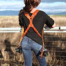 RL Handcrafts Clydesdale Lite Dual Leather Camera Harness (Medium, Tan)