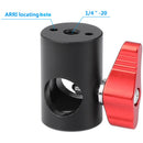CAMVATE Light Stand Mount with 1/4"-20 Anti-Twist Thread (Red Knob)