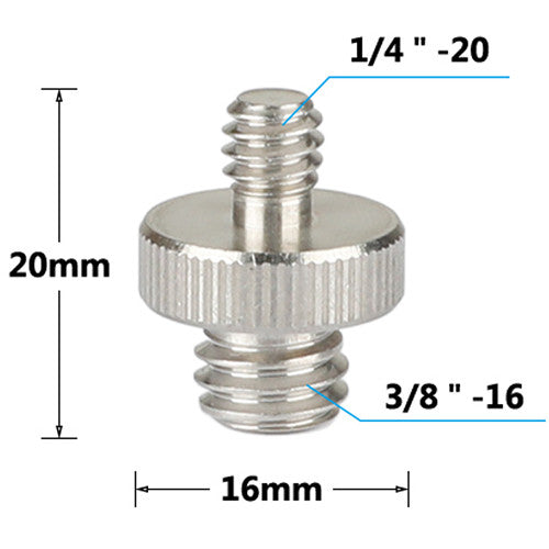 CAMVATE 1/4"-20 to 3/8"-16 & 1/4"-20 to 1/4"-20 Assorted Screw Set (20-Pack)