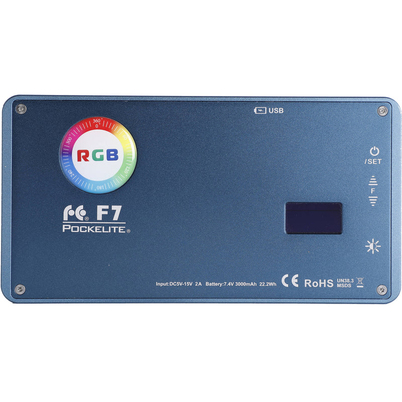 Falcon Eyes PockeLite F7 RGBW On-Camera Light Kit with Diffuser & Grid