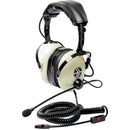 Remote Audio High Noise Isolation Headset 5-24V Switchable Electret Talkback Boom Mic. Coiled to TA5F. 1.75-8'
