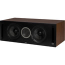 ELAC Debut Reference Two-Way Center Channel Speaker (Black Baffle, Walnut Cabinet)