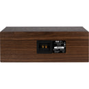 ELAC Debut Reference Two-Way Center Channel Speaker (Black Baffle, Walnut Cabinet)