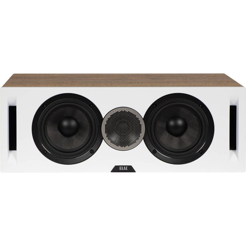 ELAC Debut Reference Two-Way Center Channel Speaker (White Baffle, Oak Cabinet)