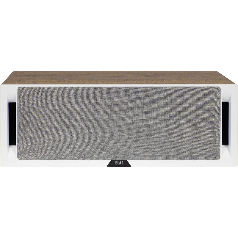 ELAC Debut Reference Two-Way Center Channel Speaker (White Baffle, Oak Cabinet)