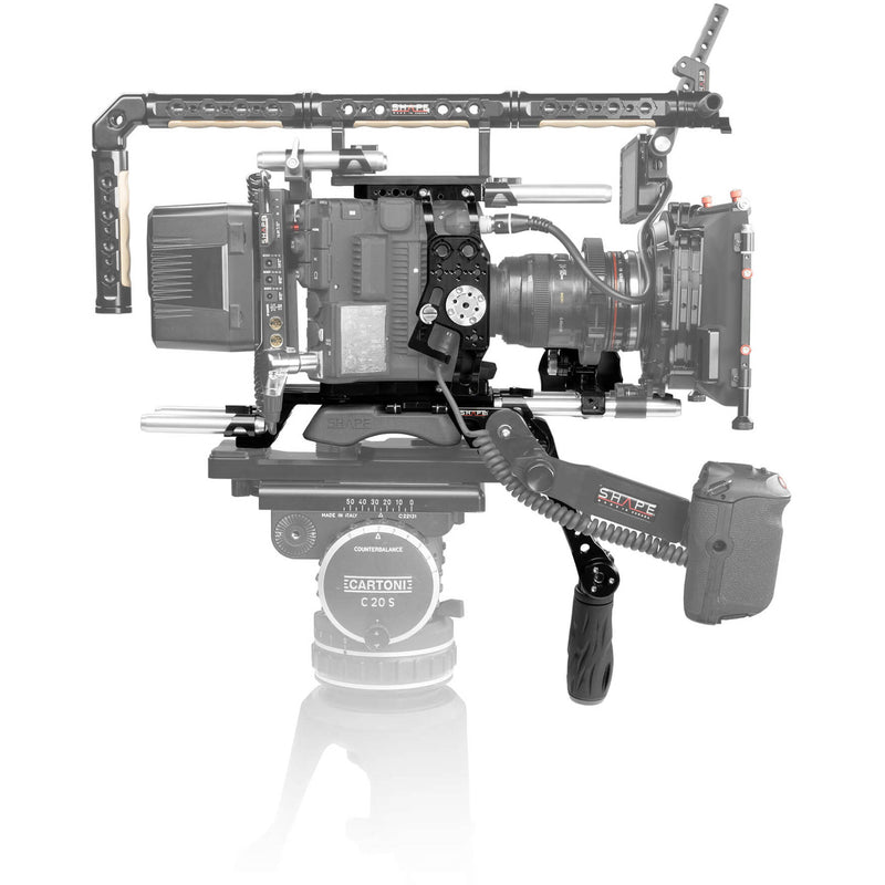 SHAPE Canon C500 Mark II Baseplate with Cage, Left-Side Handle & Follow Focus Pro