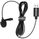Saramonic Compact Mini Clip-On Lav Mic with USB-A Connector for Mac/Windows Computers,6.56' Cable