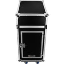Odyssey Innovative Designs Pro Combo Rack with Casters (14 RU over 16 RU)