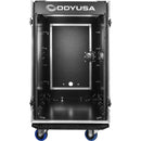 Odyssey Innovative Designs Pro Combo Rack with Casters (14 RU over 16 RU)