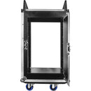 Odyssey Innovative Designs Pro Combo Rack with Casters (14 RU over 16 RU)