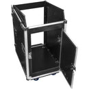 Odyssey Innovative Designs Pro Combo Rack with Casters (14 RU over 16 RU)