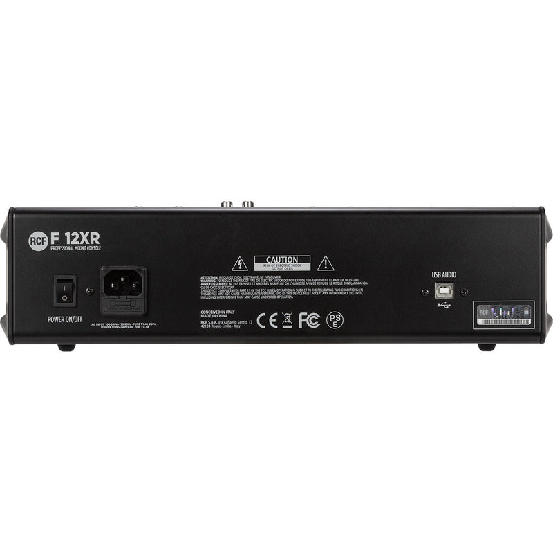 RCF F-12XR 12-Channel Mixer with Multi-FX and Stereo USB Interface