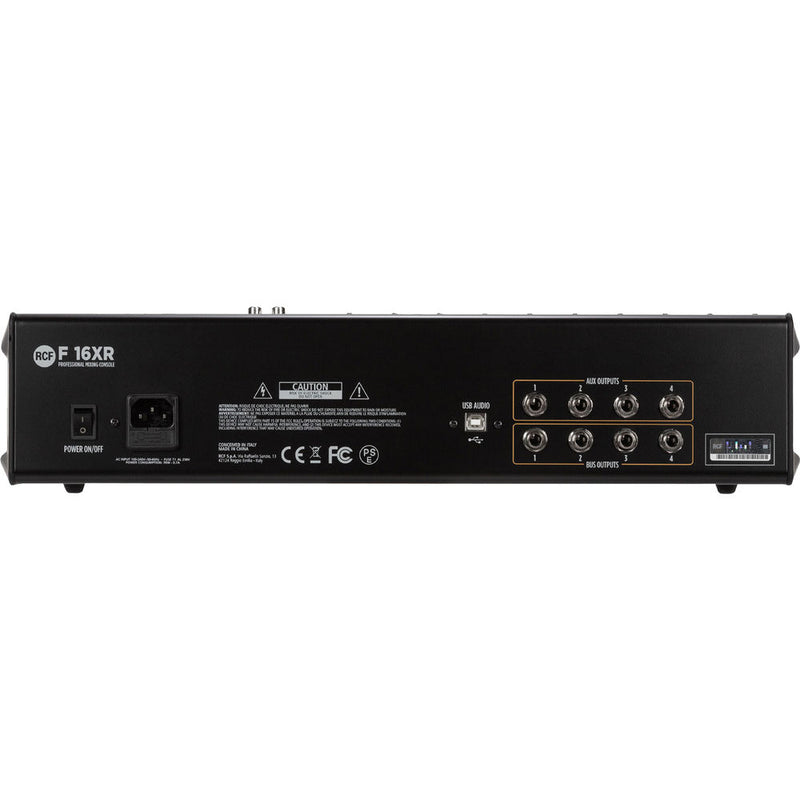RCF F-16XR 16-Channel Mixer with Multi-FX and Stereo USB Interface
