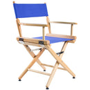 Filmcraft Pro Series Short Director's Chair (18", Natural Frame, Blue Canvas)