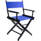 Filmcraft Pro Series Short Director's Chair (18", Black Frame, Blue Canvas)