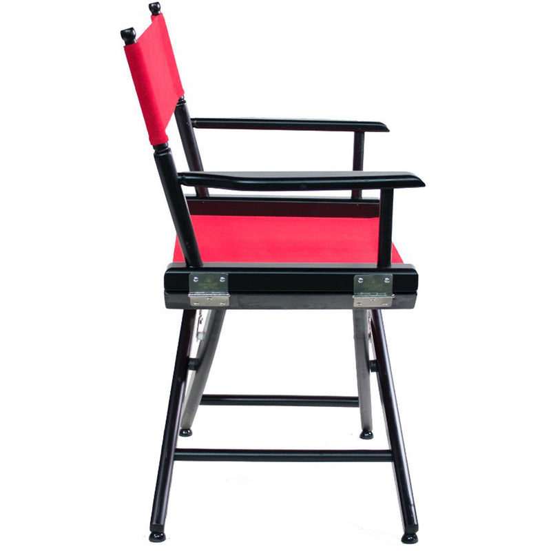 Filmcraft Pro Series Short Director's Chair (18", Black Frame, Red Canvas)