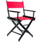 Filmcraft Pro Series Short Director's Chair (18", Black Frame, Red Canvas)