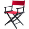 Filmcraft Pro Series Short Director's Chair (18", Black Frame, Red Canvas)