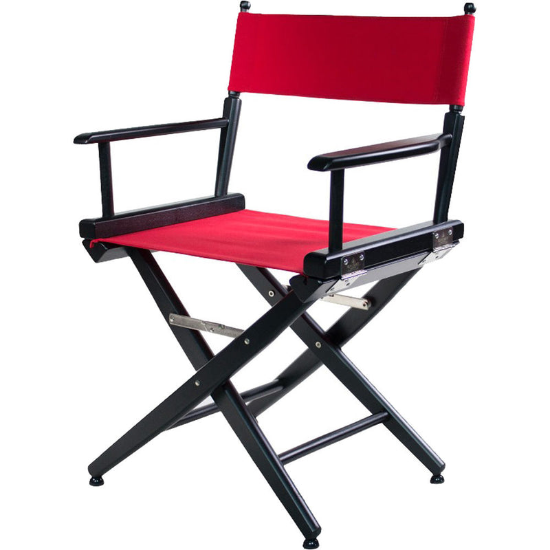 Filmcraft Pro Series Short Director's Chair (18", Black Frame, Red Canvas)