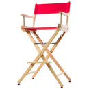 Filmcraft Pro Series Tall Director's Chair (30", Natural Frame, Red Canvas)