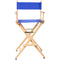Filmcraft Pro Series Tall Director's Chair (30", Natural Frame, Blue Canvas)