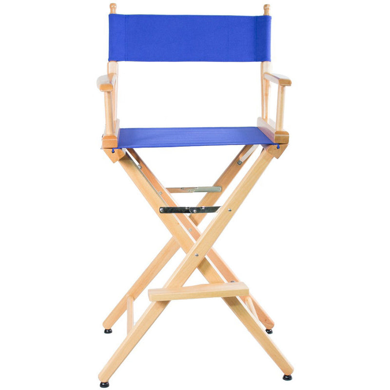 Filmcraft Pro Series Tall Director's Chair (30", Natural Frame, Red Canvas)