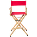 Filmcraft Pro Series Tall Director's Chair (30", Natural Frame, Blue Canvas)
