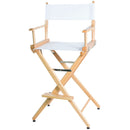 Filmcraft Pro Series Tall Director's Chair (30", Natural Frame, Blue Canvas)