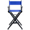 Filmcraft Pro Series Tall Director's Chair (30", Black Frame, White Canvas)