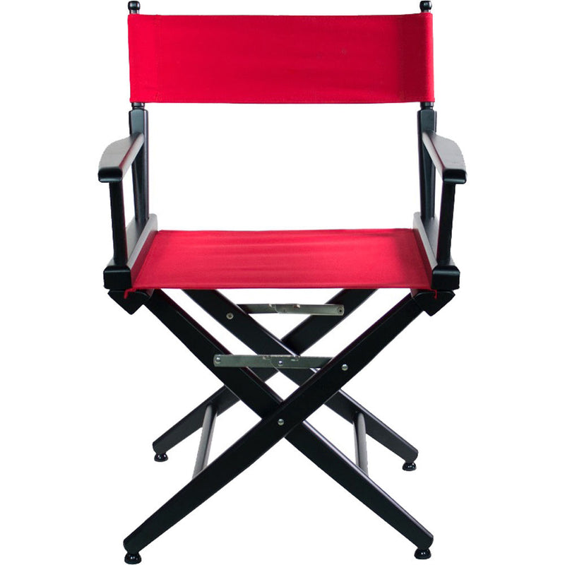 Filmcraft Pro Series Short Director's Chair (18", Black Frame, White Canvas)