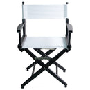 Filmcraft Pro Series Short Director's Chair (18", Black Frame, Blue Canvas)
