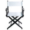 Filmcraft Pro Series Short Director's Chair (18", Black Frame, Blue Canvas)