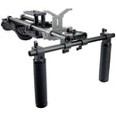 Niceyrig Sliding Shoulder Rig Support System with Camera/Camcorder Baseplate