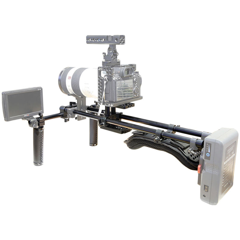 Niceyrig Sliding Shoulder Rig Support System with Camera/Camcorder Baseplate