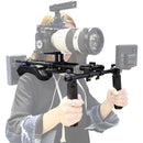 Niceyrig Sliding Shoulder Rig Support System with Camera/Camcorder Baseplate