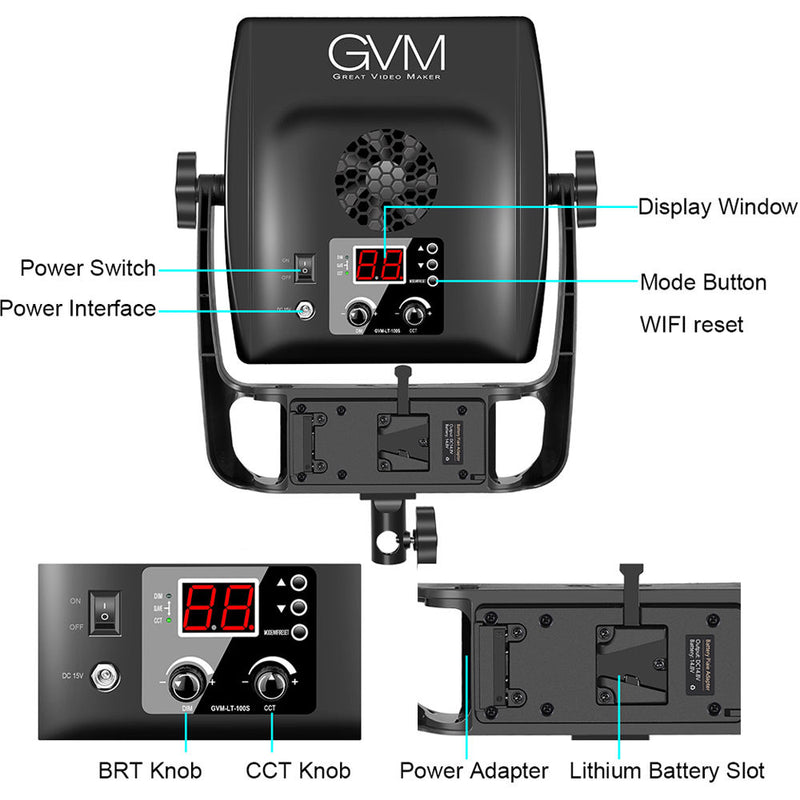 GVM LT100S Bi-Color LED Light Panel