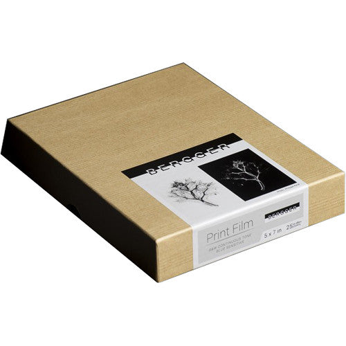 Bergger PrintFilm Continuous Tone Black and White Lab Film (5 x 7", 25 Sheets)