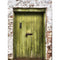 Click Props Backdrops Green Padlocked Door Backdrop (7 x 9.5')