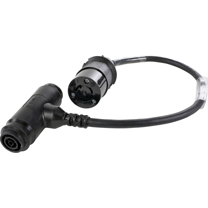 Lex Products True1 Tee Neutrik Inlet/Feed-Thru to Lex&#8209;Loc Nema 5&#8209;20 Connector Power Distribution System (18")