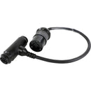 Lex Products True1 Tee Neutrik Inlet/Feed-Thru to powerCON Blue Connector Inline Power Distribution System (18")