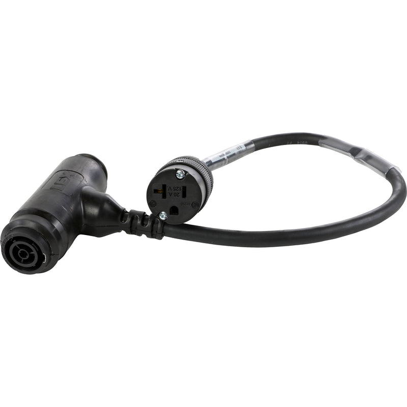 Lex Products True1 Tee Neutrik Inlet/Feed-Thru to Lex&#8209;Loc Nema 5&#8209;20 Connector Power Distribution System (18")