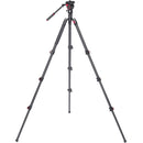 CAME-TV 801C Carbon Fiber Video Tripod with Fluid Head